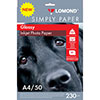 Фотобумага Lomond Simply (0102155) A4 230 г/м2 глянцевая, односторонняя, 50 листов